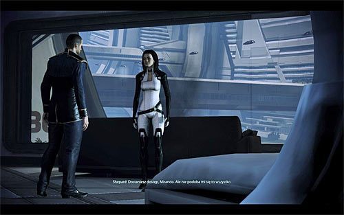 Do finału budowania relacji z Mirandą powinno dojść nieco później, a konkretnie w trakcie jednej z kolejnych wizyt w przestrzeni Prezydium - Mass Effect 3: Miranda Lawson - romanse, mężczyzna - Mass Effect 3 - poradnik do gry
