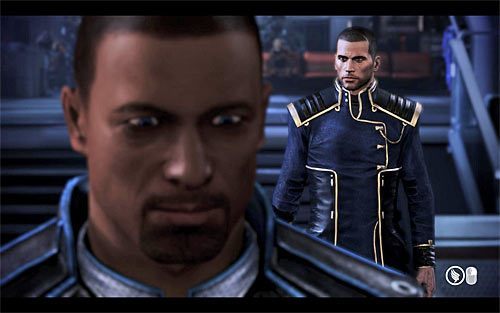 Wybierz się od razu na Cytadelę i odszukaj Corteza w doku D24, zauważając, iż przygląda się przelatującym statkom - Mass Effect 3: Steven Cortez - romanse, mężczyzna - Mass Effect 3 - poradnik do gry