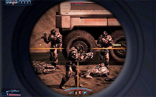 Wyjdź z transportera i przystąp do eksploracji lokacji [Mars: Archiwa Proteańskie], docierając do miejsca, w którym można zeskoczyć na niższy poziom - Mass Effect 3: Priorytet, Mars - solucja, opis przejścia - Mass Effect 3 - poradnik do gry