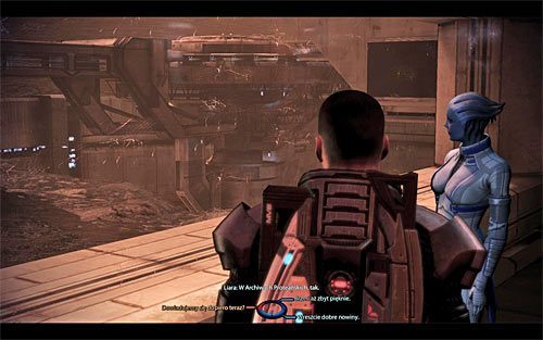 Gdy tylko winda dotrze na nowy poziom gra załączy scenkę przerywnikową z udziałem doskonale znanej z poprzednich części serii Liary TSoni - Mass Effect 3: Priorytet, Mars - solucja, opis przejścia - Mass Effect 3 - poradnik do gry