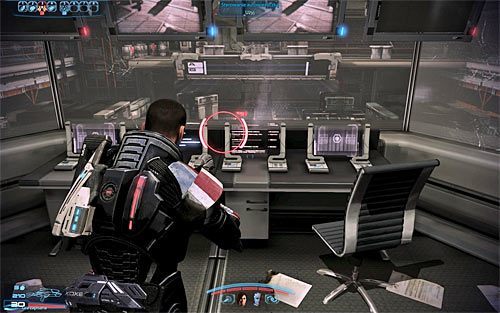 Wejdź teraz do pomieszczenia kontrolnego i rozpraw się z obecnymi tu żołnierzami Cerberusa - Mass Effect 3: Priorytet, Mars - solucja, opis przejścia - Mass Effect 3 - poradnik do gry