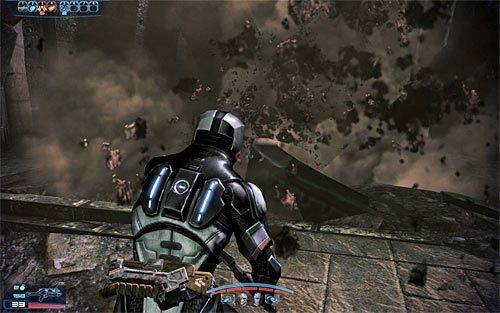Zeskocz na najniższy poziom, co doprowadzi do tego, że w okolicy zaczną pojawiać się brutale - Mass Effect 3: Priorytet, Tuchanka - solucja, opis przejścia - Mass Effect 3 - poradnik do gry