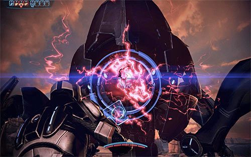 Za każdym razem gdy udało Ci się dokończyć proces namierzania Żniwiarz zostanie ostrzelany, a Ty awansujesz do kolejnej części pojedynku - Mass Effect 3: Priorytet, Rannoch - solucja, opis przejścia - Mass Effect 3 - poradnik do gry