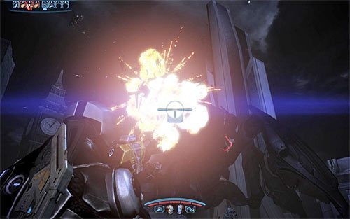 Prowadź ostrzał do momentu zabezpieczenia tej okolicy i dopiero wtedy ją zbadaj, podnosząc amunicję i odnajdując zestaw medyczny [100 PD] - Mass Effect 3: Priorytet - Ziemia #2 - solucja, opis przejścia - Mass Effect 3 - poradnik do gry