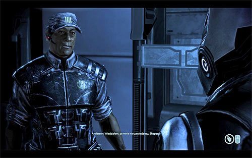 Po znalezieniu się na pokładzie promu wysłuchaj rozmowy z admirałem Andersonem (zauważ, że możesz odpalić specjalną opcję zachowania prawości - prawy przycisk myszy) i zaczekaj aż zostaniesz przetransportowany do bezpiecznej strefy miasta [200 PD] - Mass Effect 3: Priorytet - Ziemia #2 - solucja, opis przejścia - Mass Effect 3 - poradnik do gry