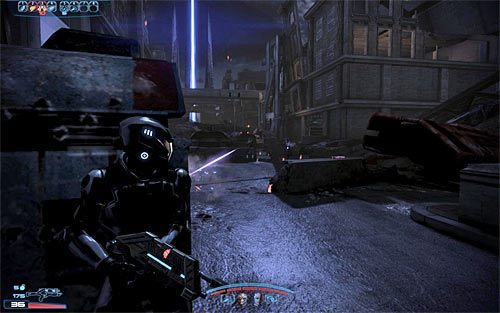 Zbadaj pomieszczenie w poszukiwaniu dwóch zestawów medycznych [100 PD] [100 PD] oraz komputera, po czym skieruj się w stronę uszkodzonych drzwi - Mass Effect 3: Priorytet - Ziemia #2 - solucja, opis przejścia - Mass Effect 3 - poradnik do gry