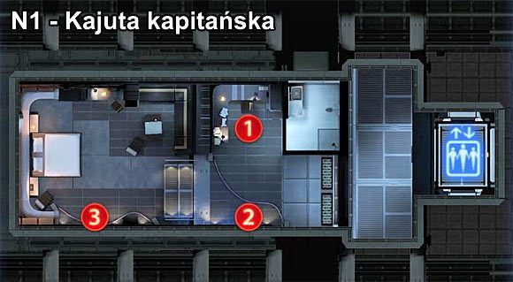 Oznaczenia na mapie - Mass Effect 3: Normandia - mapy - Mass Effect 3 - poradnik do gry