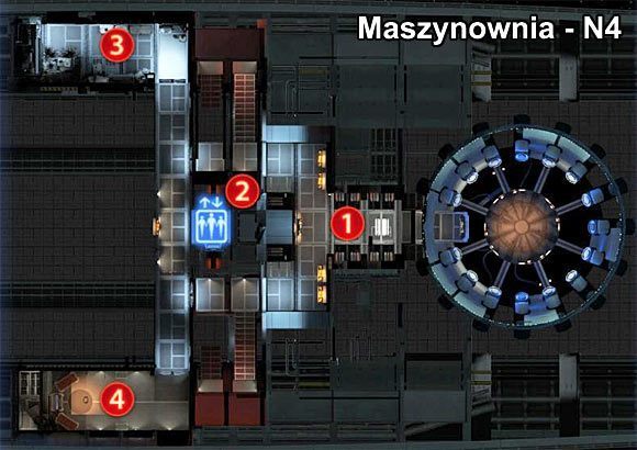 Oznaczenia na mapie - Mass Effect 3: Normandia - mapy - Mass Effect 3 - poradnik do gry