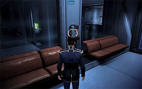 Skorzystaj z windy, wybierając się do lokacji [Cytadela: Port - Obszar tymczasowy] - Mass Effect 3: Cytadela - Hanarski dyplomata - solucja, opis przejścia - Mass Effect 3 - poradnik do gry