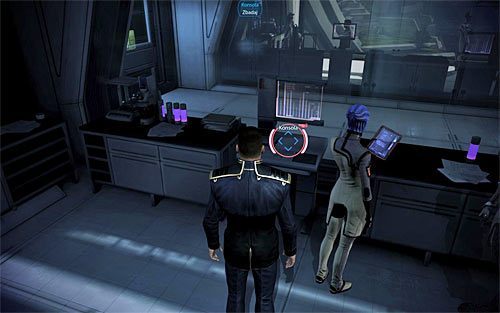 Do zbadania są trzy różne konsole i pierwsza z nich znajduje się w lokacji [Cytadela: Szpital Huerty] - Mass Effect 3: Cytadela - Batariańskie kody - solucja, opis przejścia - Mass Effect 3 - poradnik do gry