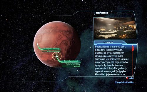 Otwórz mapę galaktyki i zdecyduj się na odbycie podróży do oznaczonej przez grę Strefy DMZ Krogan - Mass Effect 3: Tuchanka, Pluton turian - solucja, opis przejścia - Mass Effect 3 - poradnik do gry
