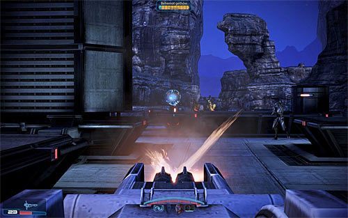 Rozstaw Tali w pobliżu konsoli i sam pobiegnij do mijanego wcześniej stacjonarnego działka - Mass Effect 3: Rannoch, Admirał Koris - solucja, opis przejścia - Mass Effect 3 - poradnik do gry