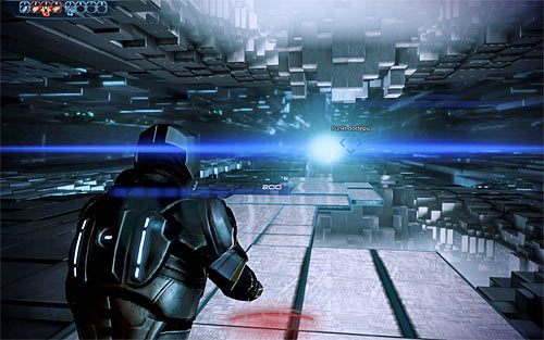 Ruszaj dalej, regularnie powtarzając opisaną powyżej czynność, czyli niszcząc pomarańczowe bloczki symbolizujące infekcję - Mass Effect 3: Rannoch, Eskadry myśliwskie gethów - solucja, opis przejścia - Mass Effect 3 - poradnik do gry