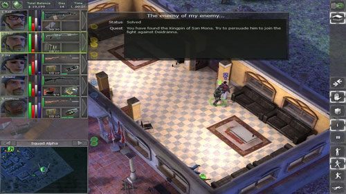 Miguel poprosi nas, byśmy w jego imieniu porozmawiali odnośnie współpracy z lokalnym mafioso, Kingpinem - Misje (2) - Jagged Alliance: Back in Action - poradnik do gry