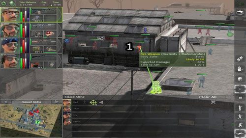 Zanim zaatakujemy bar, wyślijmy Reda wyposażonego w Steyra na dach, a następnie spróbujmy pojedynczymi strzałami ściągnąć wrogów z okien - Na dobry początek - Cambria - Lokacje - Jagged Alliance: Back in Action - poradnik do gry