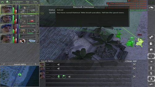 Jeśli nie uda się nam zastrzelić człowieka w budce przez okno, możemy go wypłoszyć granatem lub zwyczajnie jednym z naszych otworzyć drzwi w momencie, gdy reszta leżąc naprzeciw będzie gotowa do oddania salwy - Pozostałe lokacje (3) - Lokacje - Jagged Alliance: Back in Action - poradnik do gry