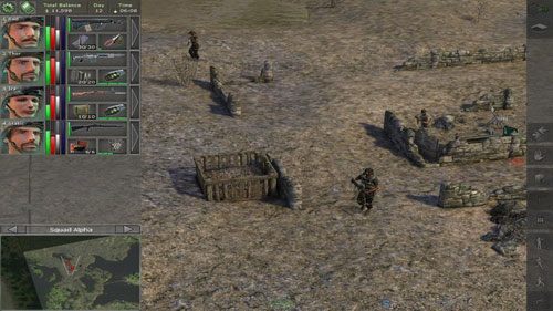 Pokonawszy przeciwników (chowając się za osłonami), udajmy się na południe - musimy uważać na miny - jest ich tu dość dużo - Pozostałe lokacje (7) - Lokacje - Jagged Alliance: Back in Action - poradnik do gry