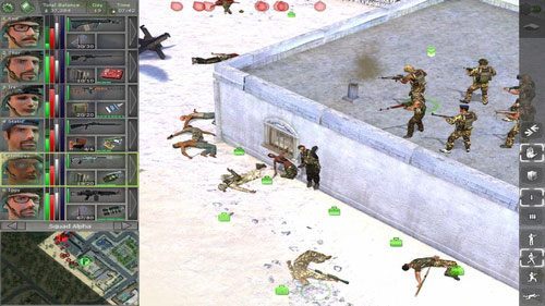 Jeśli jedyni przeciwnicy, jacy pozostali na mapie, to ci w budynku umieszczonym w prawym górnym rogu mapy, to przemieśćmy nasz skład do zabudowania przedstawionego na ilustracji - Końcowe lokacje - Meduna - Lokacje - Jagged Alliance: Back in Action - poradnik do gry