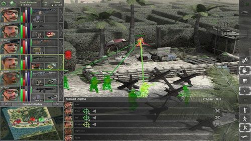 Zanim jednak dojdziemy aż do wejścia do ogrodów (ilustracja powyżej), okrążmy całą lokację i uderzmy od strony plaży - po wybiciu tam kilku przeciwników dzięki zasadzce (schowajmy się za rogiem żywopłotu w czasie, gdy jeden z najemników ściągnie tam wrogów) i wystrzelaniu kolejnych z dystansu (mowa - Końcowe lokacje - Labirynt - Lokacje - Jagged Alliance: Back in Action - poradnik do gry