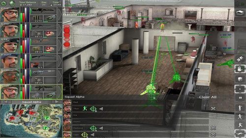 Rozdzielmy skład na dwie grupy - jedną (z Thorem i Redem) zostawmy w pomieszczeniu, do którego weszliśmy (centralne na ilustracji), drugą natomiast skierujmy do pomieszczenia obok - Końcowe lokacje - Pałac Deidranny - Lokacje - Jagged Alliance: Back in Action - poradnik do gry