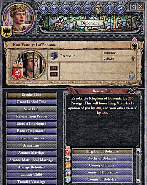 Cesarze mogą nie tylko przejmować korony królewskie, ale też czynić monarchów swoimi wasalami. - Wybór postaci, regionu i okresu - Kaiser/Basileus | Informacje Podstawowe - Crusader Kings II - poradnik do gry