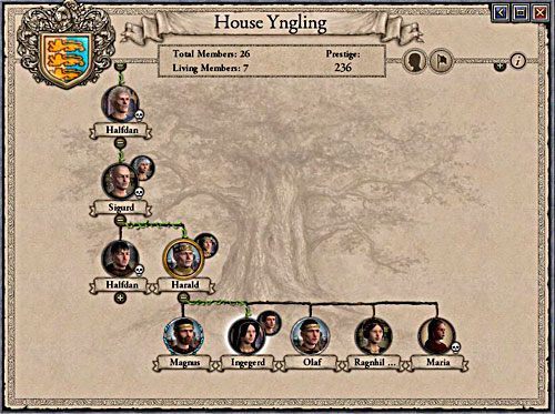 Syn Ingegerd i jej męża (gracza) odziedziczy tron po zamordowaniu Magnusa, Olafa i Haralda. - Primogenitura (Primogeniture) w Crusader Kings II | Ród i Dziedziczenie - Crusader Kings II - poradnik do gry
