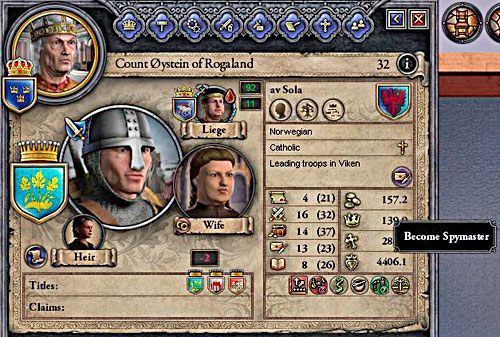 Ambicje podwładnego można obejrzeć w jego ekranie postaci. - Jak dbać o relacje między postaciami w Crusader Kings II? | Postacie - Crusader Kings II - poradnik do gry