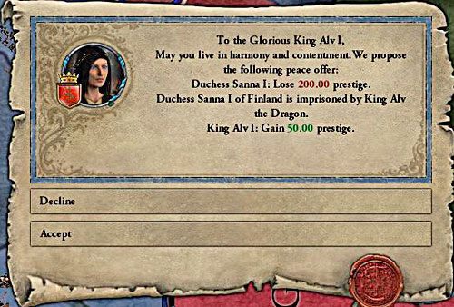 Jeśli wasal zbuntował się przeciwko graczowi, a został pokonany w wojnie, można odebrać mu jedną z włości. - Rozbudowa włości i zwiększenie zysków | Ekonomia w Crusader Kings II - Crusader Kings II - poradnik do gry