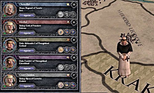 Kapelan jest niezbędny podczas ekspansji na tereny niewiernych i w trakcie walk z herezjami. - Nadworny kapelan (Court Chaplain) | Rada (Council) w Crusader Kings II - Crusader Kings II - poradnik do gry