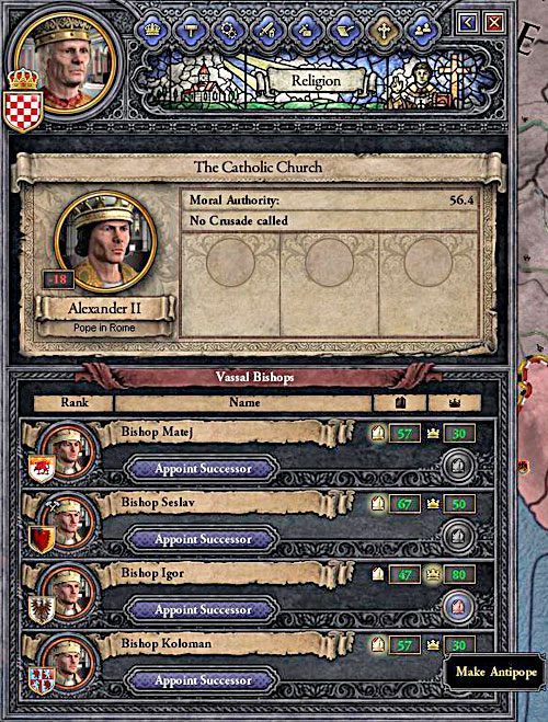 Nie każdy zgodzi się na walkę z papieżem. - Antypapież w Crusader Kings II | Religia - Crusader Kings II - poradnik do gry