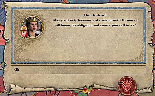 Pomoc wojskowa to najlepszy prezent na rocznicę ślubu. - Hrabia w Crusader Kings II | Droga na szczyt - Crusader Kings II - poradnik do gry
