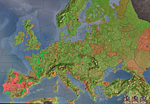 Opinię postaci można poznać klikając na jeden z filtrów mapy (prawy dolny róg ekranu). - Król w Crusader Kings II | Droga na szczyt - Crusader Kings II - poradnik do gry