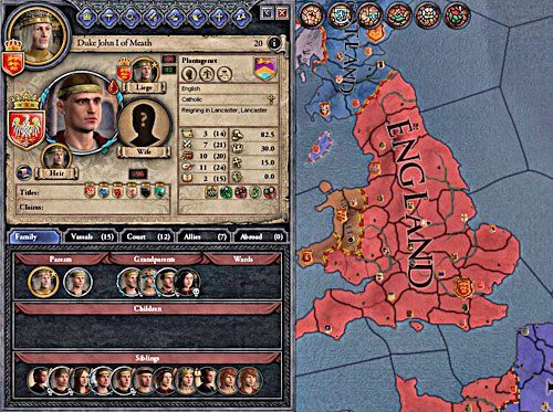 Na początku gry warto zmniejszyć ilość własnych potomków. - Trzecia krucjata w Crusader Kings II | Oficjalne scenariusze - Crusader Kings II - poradnik do gry