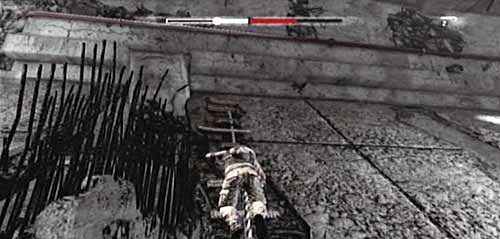 Spowolnij zsuwanie się i przeturlaj się w lewo, a postać chwyci się rury przy krawędzi - Episode 5 - Skyscraper (2) | I Am Alive - I Am Alive - poradnik do gry