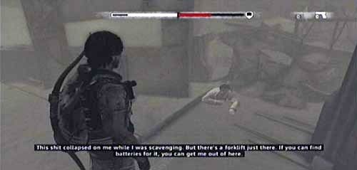 Na samym początku, tuż po tym jak zejdziesz z wieżowca na poziom ulicy, przejdź w lewo, a spotkasz gościa przygniecionego przez żelastwo - Episode 12, 15 - Below, Blue Hotel | Ofiary | I Am Alive - I Am Alive - poradnik do gry