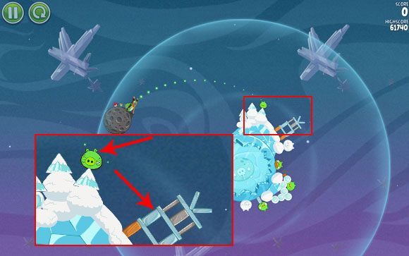 Trudny etap wymagający odrobiny dodatkowego szczęścia - Level 2 - 20 | Cold Cuts | Angry Birds Space - Angry Birds Space - poradnik do gry