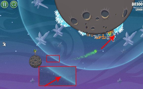 Drugiego ptaka musisz posłać aż na sam koniec - Level 2 - 18 | Cold Cuts | Angry Birds Space - Angry Birds Space - poradnik do gry