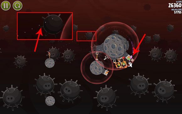 Drugiego ptaka musisz wysłać naokoło większej planety - Level 3-16 | Danger Zone | Angry Birds Space - Angry Birds Space - poradnik do gry