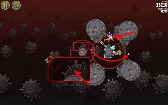 Odblokujesz sobie tym samym dalsza drogę - Level 3-20 | Danger Zone | Angry Birds Space - Angry Birds Space - poradnik do gry