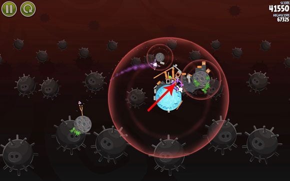 Powinien pozostać Ci tylko jeden świniak - Level 3-21 | Danger Zone | Angry Birds Space - Angry Birds Space - poradnik do gry