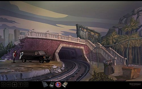 Odemknij nim tył samochodu, po czym zajrzyj do wnętrza pojazdu i wyjmij z niego kij bejsbolowy oraz kanister z benzyną - Skonstruuj pochodnię | Nowy Jork - stacja metra Cadway | Yesterday - Yesterday - poradnik do gry