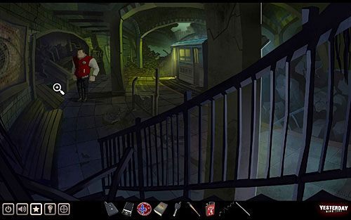 Potrzebujesz jakoś pokonać przepaść znajdującą się w miejscu podłogi - Zdobądź rewolwer | Nowy Jork - stacja metra Cadway | Yesterday - Yesterday - poradnik do gry