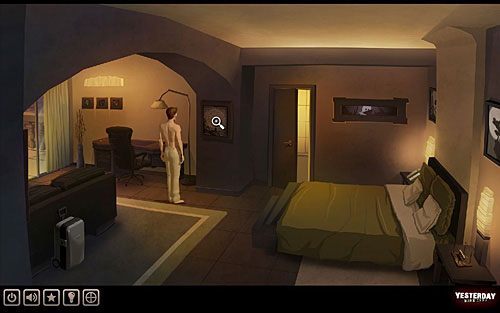 Rzuć również okiem na obraz na kolumnie (pomiędzy biurkiem a drzwiami do łazienki) - Odkryj przyczynę niepokoju Johna | Paryż - hotel Dore | Yesterday - Yesterday - poradnik do gry