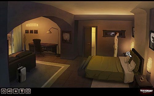 Przejdź do stojącego na szafce przy łóżku (po prawej) telefonu i zadzwoń do recepcji (warto również zadzwonić do Henryego i matki) - Odkryj przyczynę niepokoju Johna | Paryż - hotel Dore | Yesterday - Yesterday - poradnik do gry