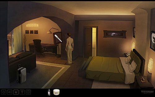 Maszeruj do pokoju i potraktuj nożem tył obrazu zasłaniającego sejf (jeśli wcześniej nie ostrzyłeś nożyka na rzeźbie, John powie, że jest on za tępy) - Odkryj drugie słowo hasła | Paryż - hotel Dore | Yesterday - Yesterday - poradnik do gry