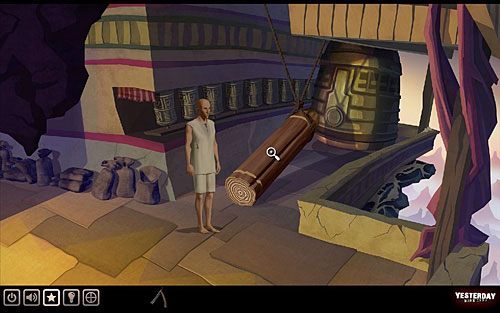 Wyjdź z pokoju medytacyjnego i na zewnątrz maszeruj do końca w prawo - Uruchom dzwon (1) | Klasztor gdzieś hen w górach | Yesterday - Yesterday - poradnik do gry