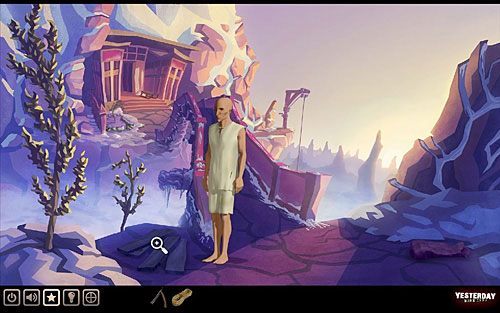 Potrzebne deski znajdziesz na zewnątrz, tylko sporo niżej, przy końcu mostu - Uruchom dzwon (1) | Klasztor gdzieś hen w górach | Yesterday - Yesterday - poradnik do gry