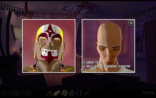 W nagrodę możesz wybrać jedno z trzech trofeów, zdecyduj się na małe zaciski, bowiem w ten sposób otrzymasz brakujące śrubki - Pokonaj mistrza w zgadywance | Klasztor gdzieś hen w górach | Yesterday - Yesterday - poradnik do gry