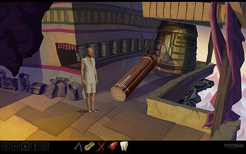 Teraz zadziałaj metalowymi ozdobami na deskach, a będąc w posiadaniu dużej ilości śrubek i brzytwy, zbudujesz długą deskę - Uruchom dzwon (2) | Klasztor gdzieś hen w górach | Yesterday - Yesterday - poradnik do gry