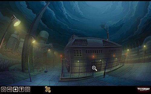 Znalazłszy się na terenie zakładów przemysłowych White Enterprises, przyjrzyj się ogrodzeniu wokół magazynu - Dostań się na komin | Zakłady White Enterprises | Yesterday - Yesterday - poradnik do gry